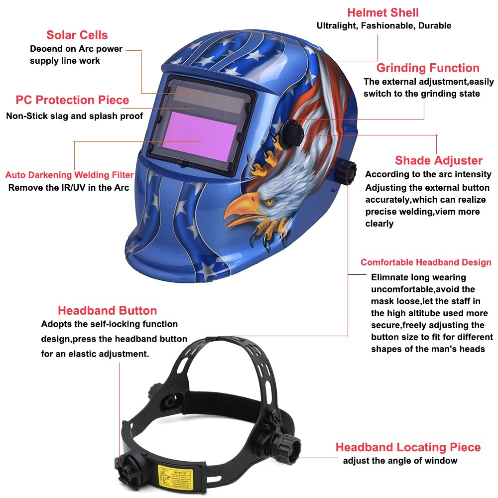 Auto Verdunkelung Einstellbare Palette MIG MMA Elektrische Schweißen Maske Helm Schweißen Objektiv für Schweißen Maschine
