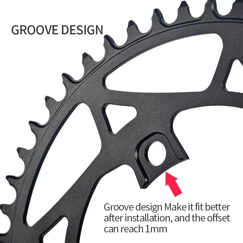 Pass Quest F107BCD Kettingblad 36-52T Ronde/Oval Black Crank Voor Sram Force Crank 12 Speed Axs kettingblad Smalle Brede Kettingblad