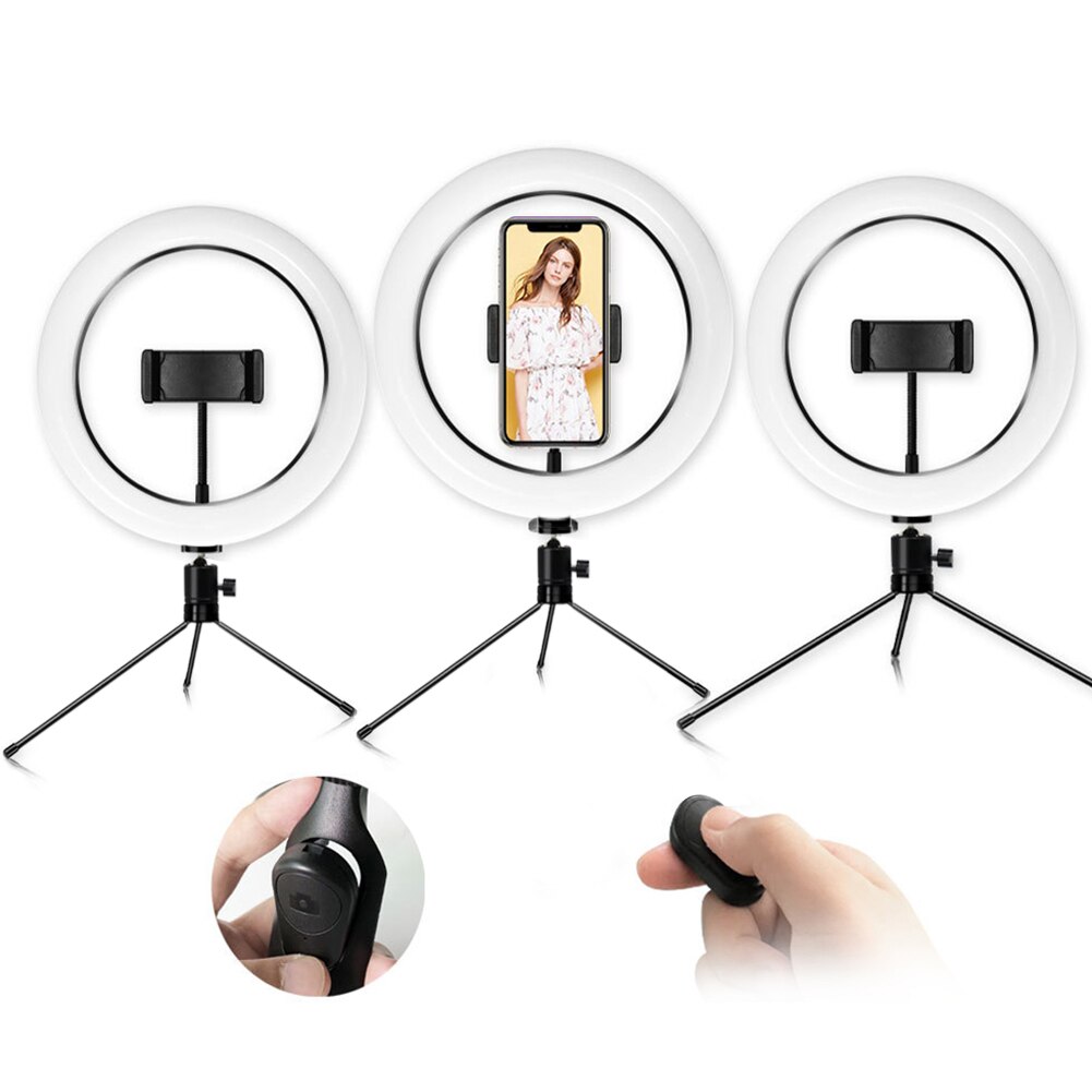 Live Füllen Licht 26cm RGB Schönheit Licht-einstellbare Füllen Ring Licht Stativ Schreibtisch Stehen Telefon Clip Foto Studio telefon Zubehör