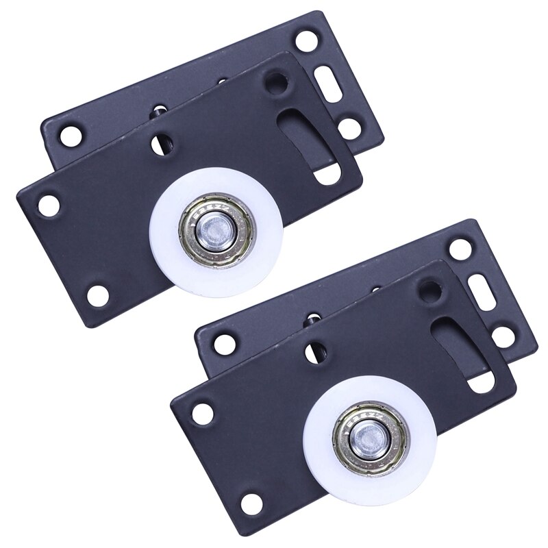 8Sets Sliding Door Wheels Rollers Pulleys Runners For Cupboard Wardrobe Cabinet Smoothly &amp; Mute Nylon Wheels: Default Title