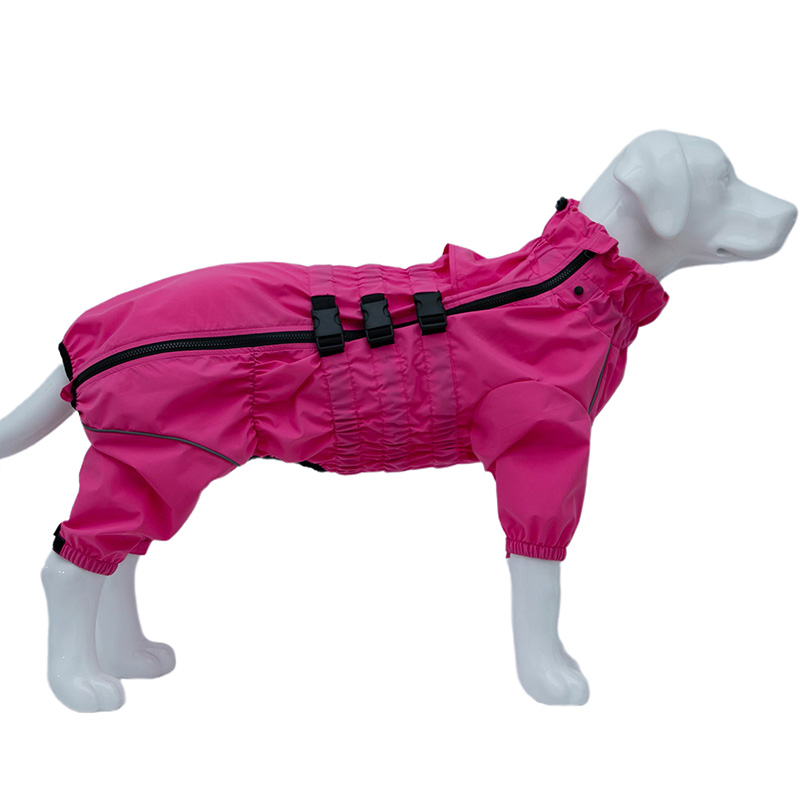 Hunde-Regenmantel, wasserdicht, für Haustiere, 4-Bein-Regenmantel, Kleidung für Bulldogge, Korgi, Regenmantel für kleine, mittelgroße und große Hunde, Gesamt für Hunde: M / Blau