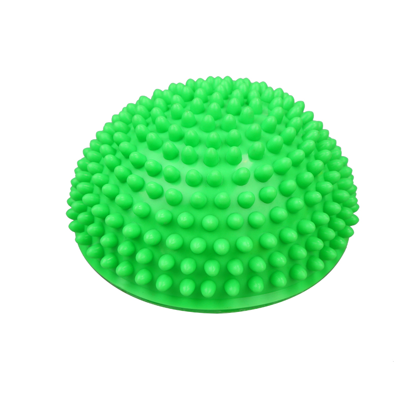 Palla da yoga da 16cm punto di massaggio gonfiabile in PVC mezza misura palla equilibrio allenatore stabilizzatore palestra Pilates palla di bilanciamento fitness: verde