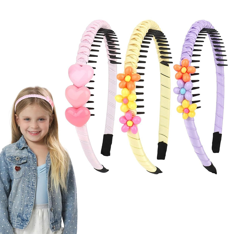Diadema para niña, bonito corazón dulce, estrellas, colores, diadema de flores, aro para el pelo, para niños, accesorios para el cabello FDr11