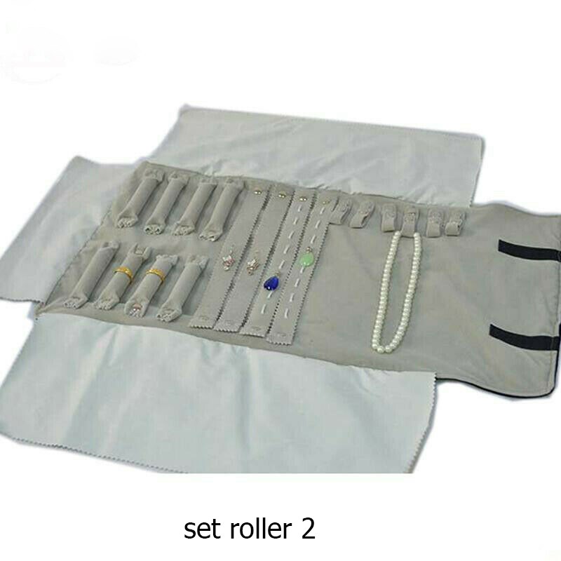Schmuck Roll-Up Tasche Organizer Weiche Samt Reisetaschen Halskette Ohrringe Ring Armband Träger Lagerung Fall Armreif Uhr Halter: set roller 2