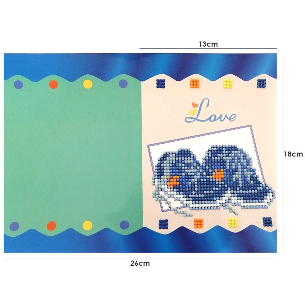 5D DIY Drills Diamond Painting Valentine Greeting Card Party Birthday Diamond Embroidery Cross Stitch Festival Greet Cards: 3