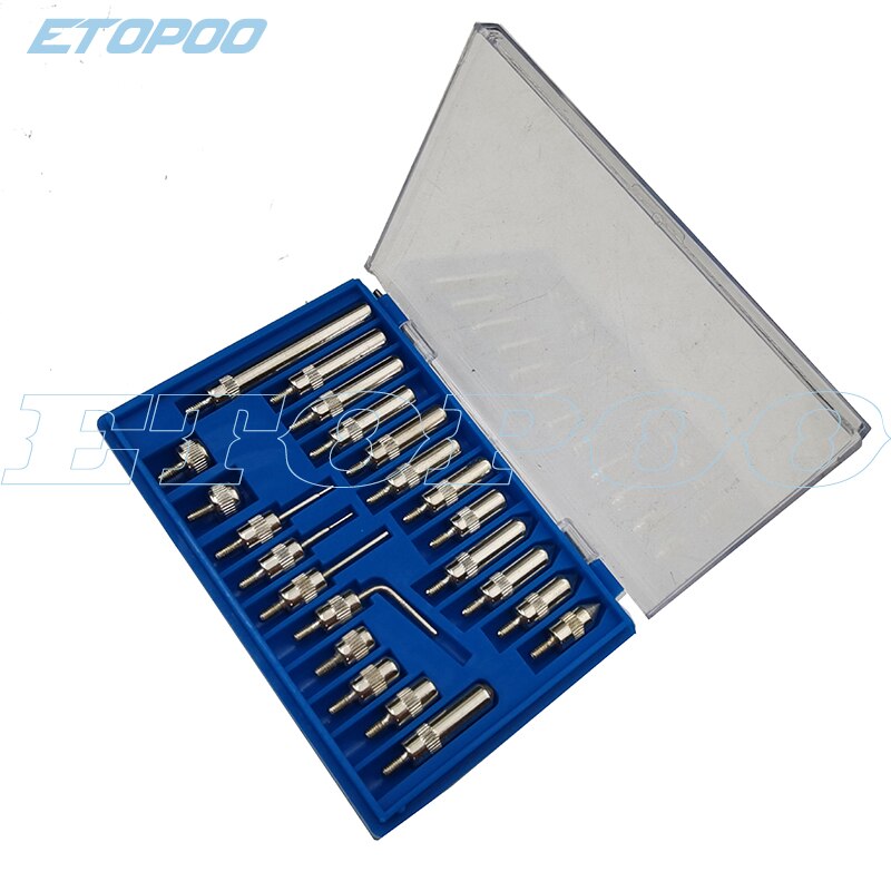 0-10mm /1inch Dial Indicator 22Pcs M2.5 and 4-48 Thread Tip For Dial &amp; Test Indicators Steel Dial Indicator Point Set