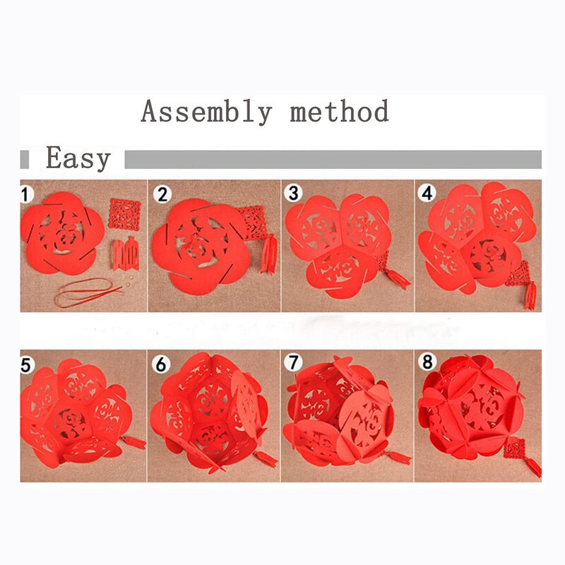 2 Pcs Red Chinese Lanterns,Decor for Chinese Year,Chinese Spring Festival,Wedding,Celebration Home Decor