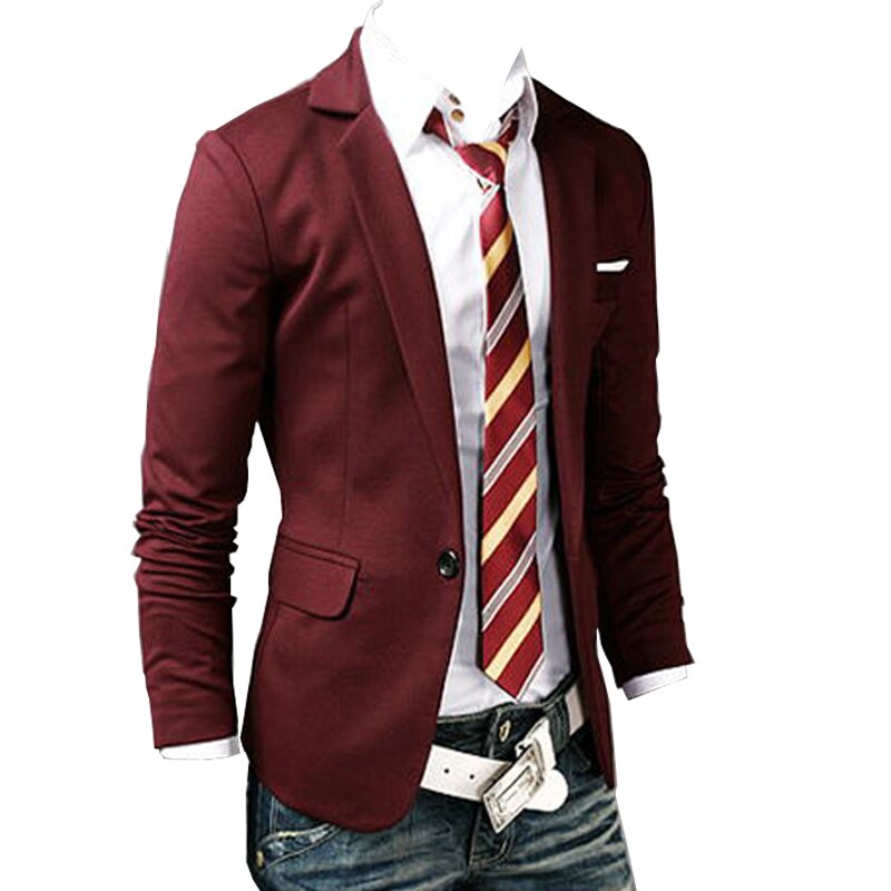 Plus Size Suit Men Blazers Formal Men Slim Fit One Button Suit Blazer Business Blazers Men