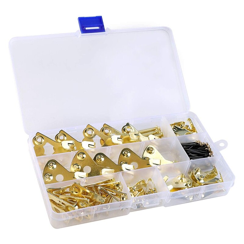 Picture Hangers,140 Pieces Photo Frame Hanging Kit,Picture Hanging Kit with Nails for Wall Mounting, Supports 10-100 Lbs