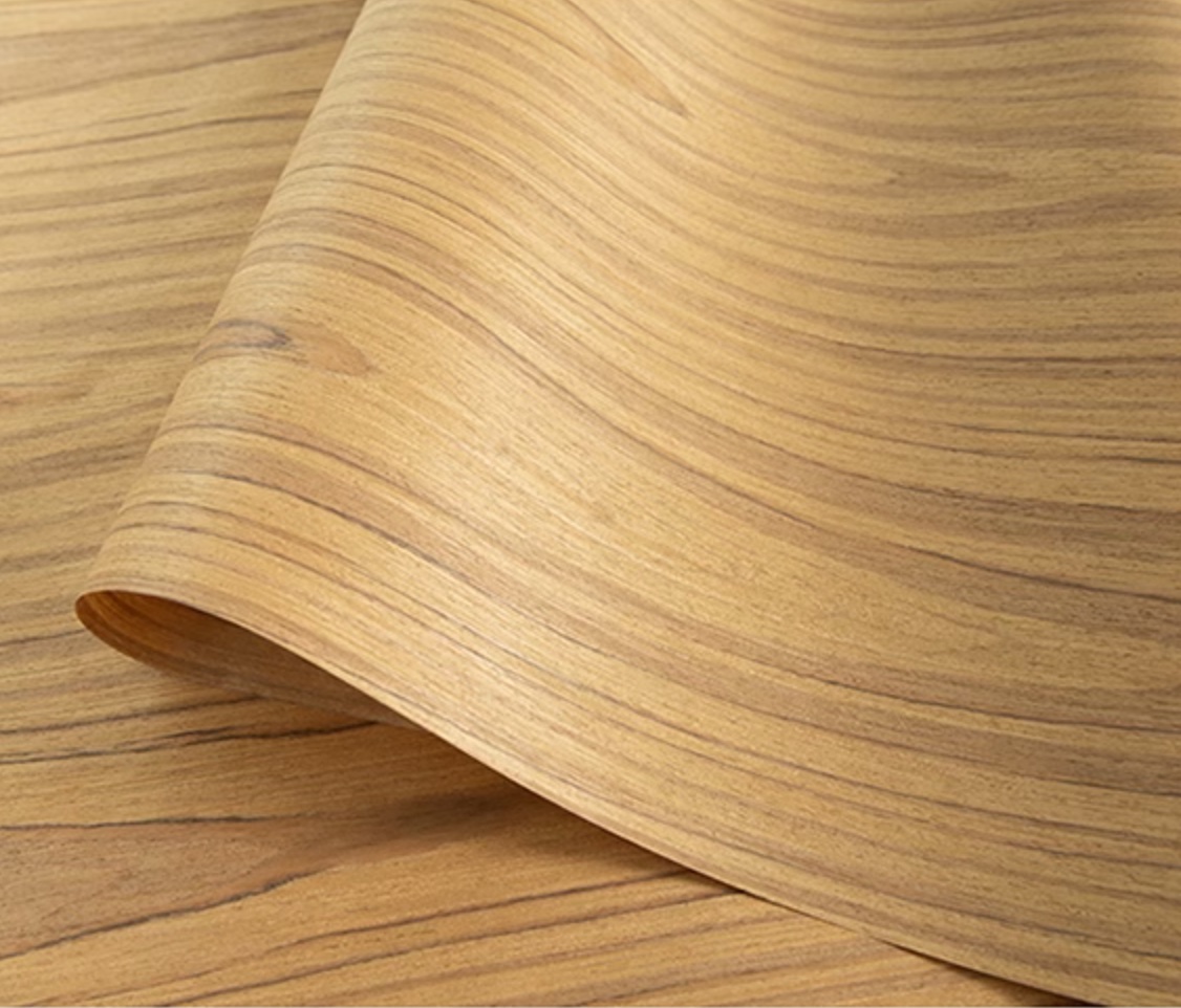 Múltiples opciones-chapa de madera de cerezo teca de tecnología Ultra ancha L: 2,5 metros x 0,25mm x 580 (parte posterior con no tejido): Caqui