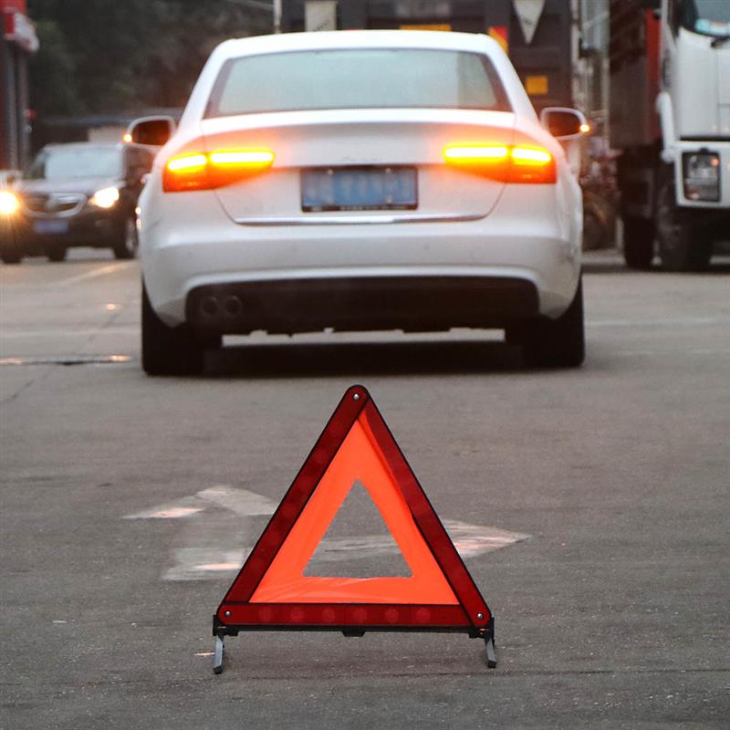 Reflective Warning Triangle Car Regulation Space Saving Collapsible Car Accessoriesn Motor Vehicle Distance Warning Card