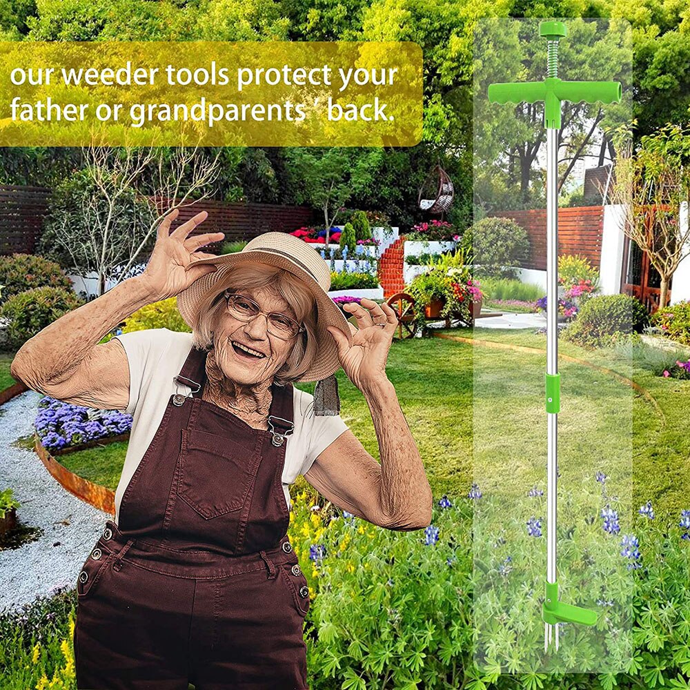 Extracteur sur pied pour pissenlit, outil de désherbage de jardin, extraction et ramassage de racines manuel à haute résistance