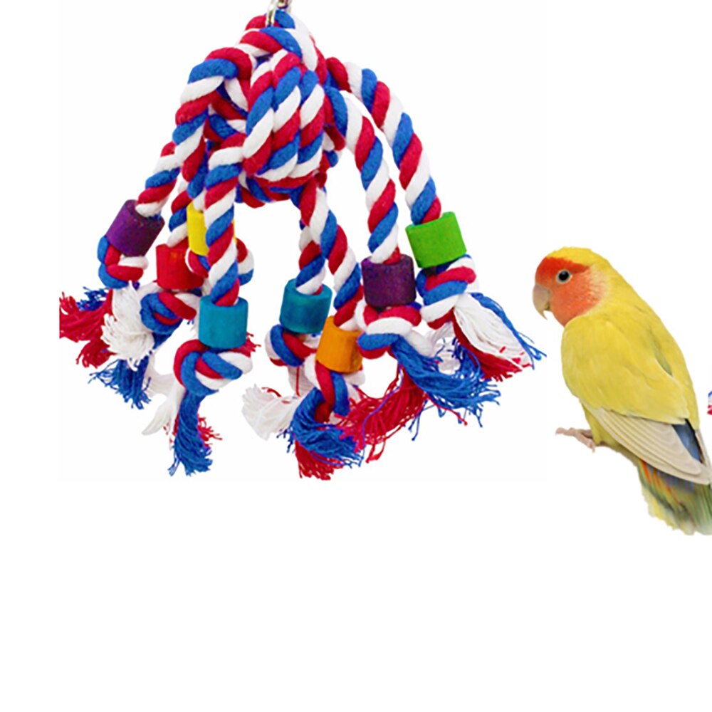 Cacatúa de colores para mascotas, juguete para morder para pájaros, jaula duradera para loros, juguetes para morder, soporte para mascotas, accesorios de entrenamiento, herramienta