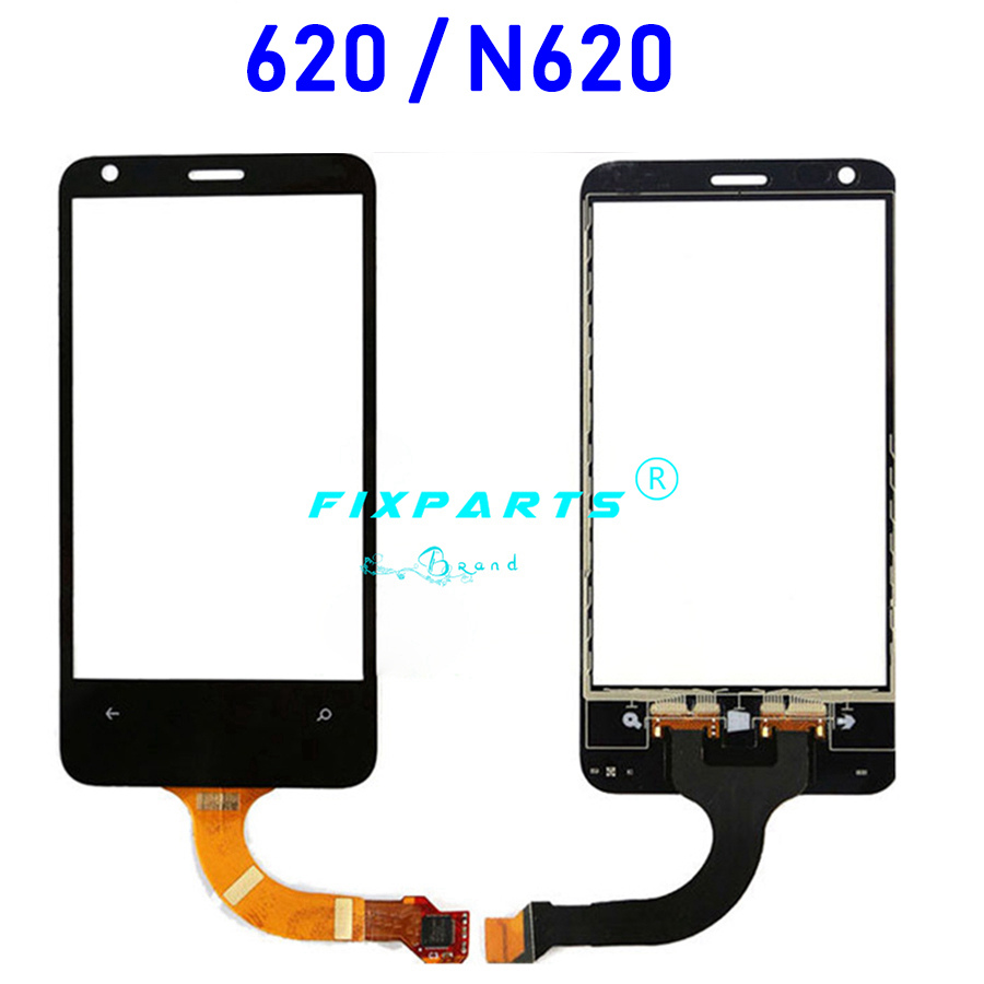 Originele 620 Touch Screen Voor Nokia Lumia 620 N620 Touchscreen Digitizer Sensor Voor Glas Lens Panel 650: (620) Black