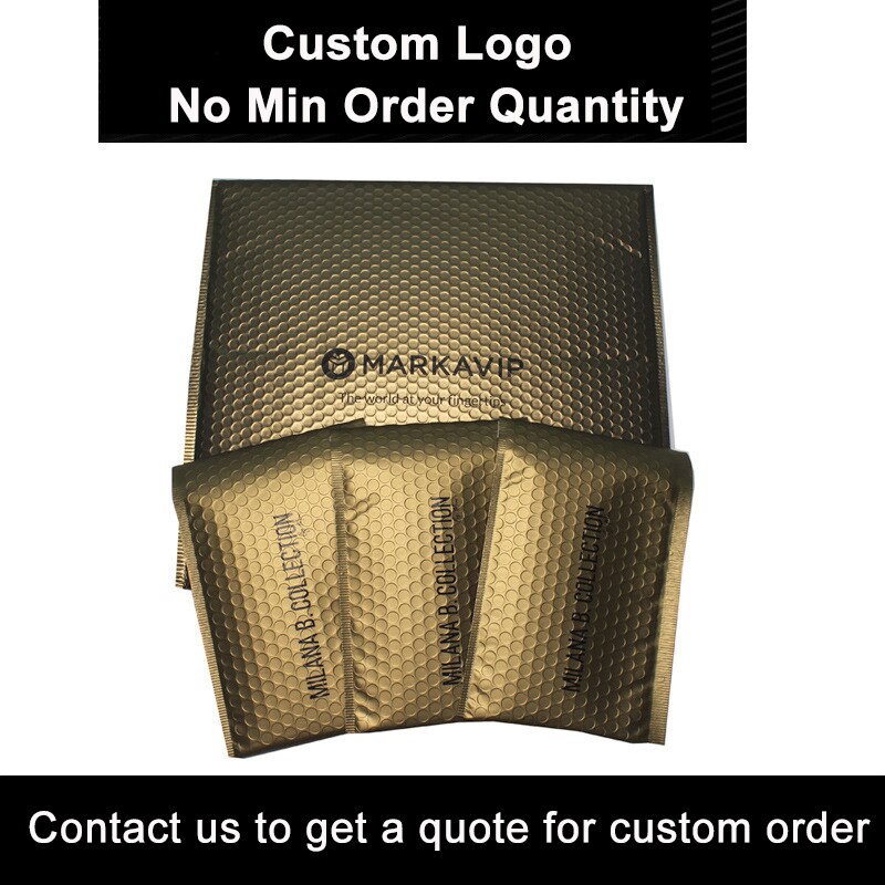 10PCS Metallic Bubble Mailer Envelopes Padded Mailing Bag Self Sealing Foam Foil Courier Bag Waterproof Bubble Bags