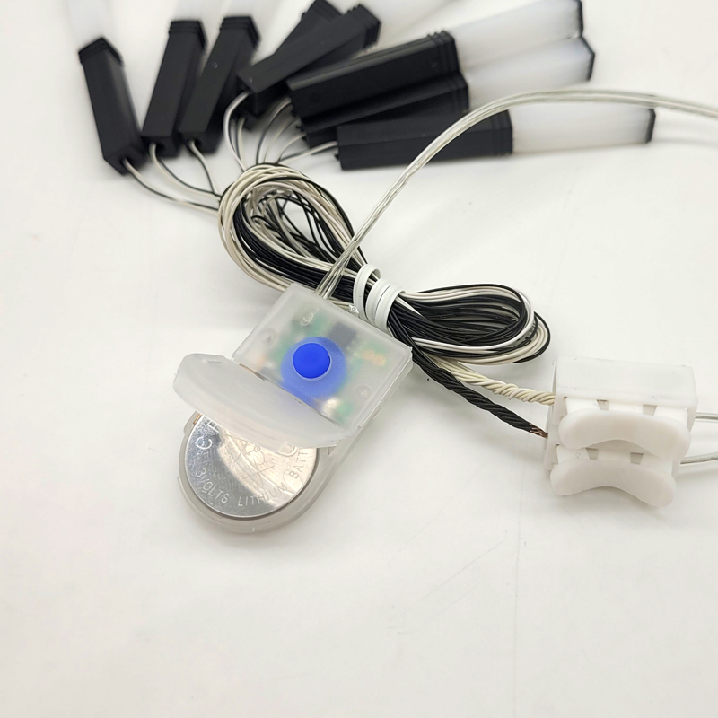 Boîtier de piles boutons Cr2032, avec interrupteur/Module Flash, changement de lumière vive normale en modèle de lumière clignotante, boîtier de piles/trois vitesses