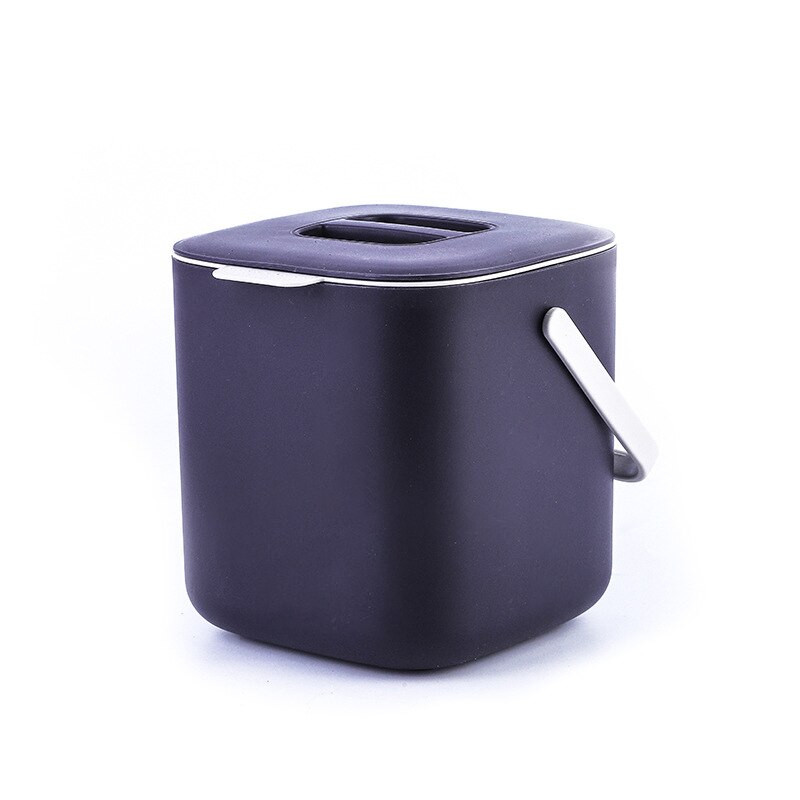 Double layer Kitchen Trash Can with Lid Wall-mounted Waste Baskets Push-top Trash Garbage Bin Can Rubbish Container Storage Box: purple