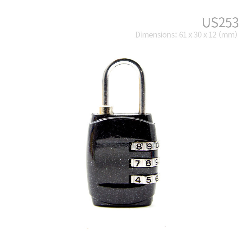 3 Digit Dial Draaien Combinatie Code Number Lock Hangslot Voor Bagage Rits Tas Rugzak Handtas Koffer Lade Duurzaam Sloten: 1