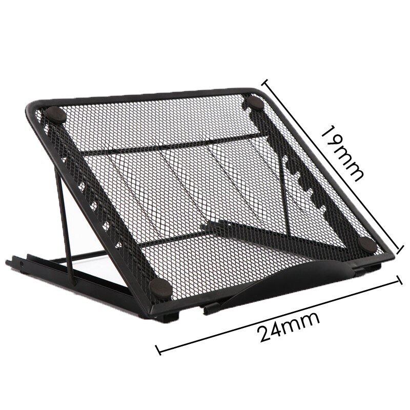 Mesh Geventileerde Verstelbare Laptop Stand Houder Koeler Folding Portable Voor Laptop Notebook Tablet Verstelbare Notebook Stand