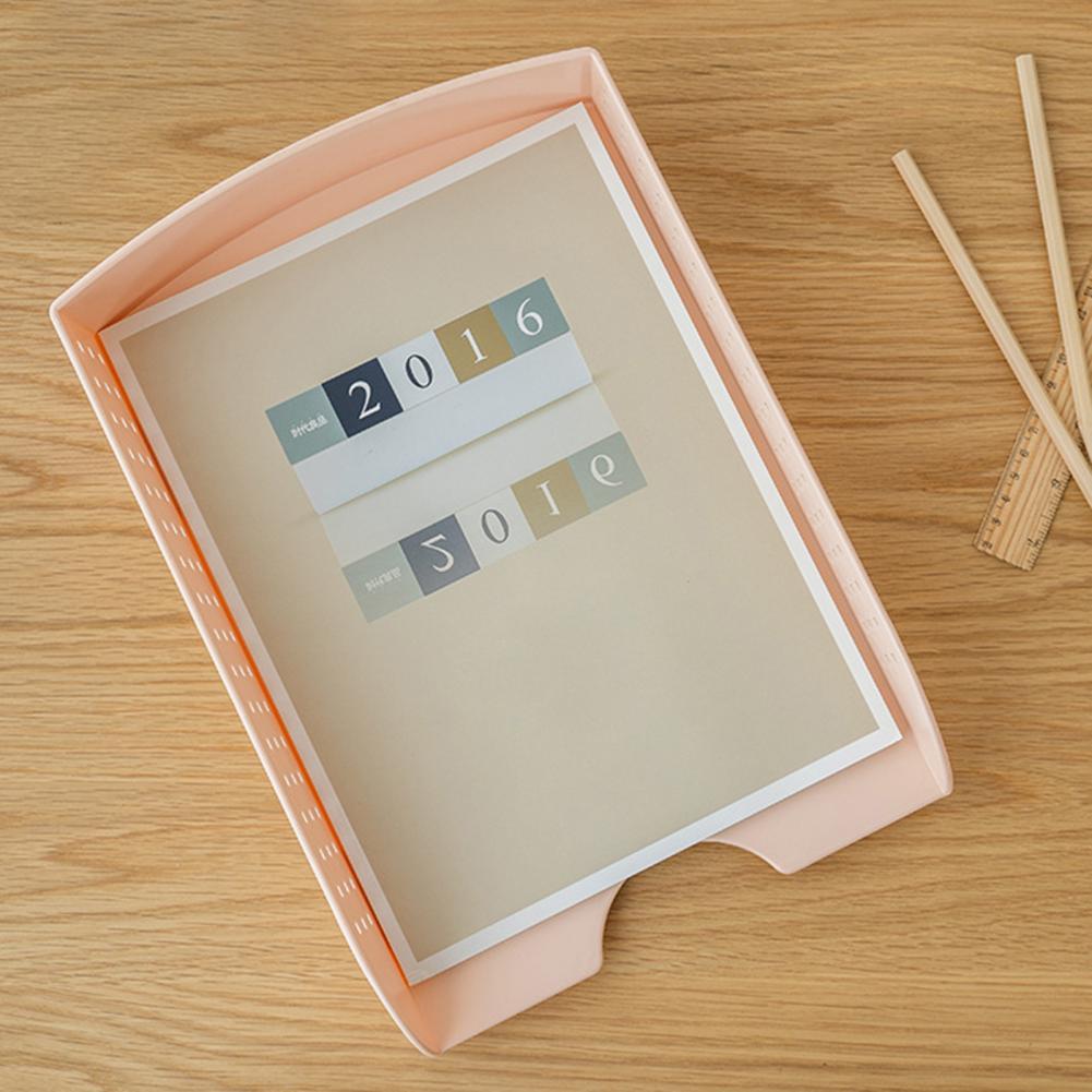 Large Capacity Premium A4 Paper File Organizer Plastic Rack Document Tray for Household