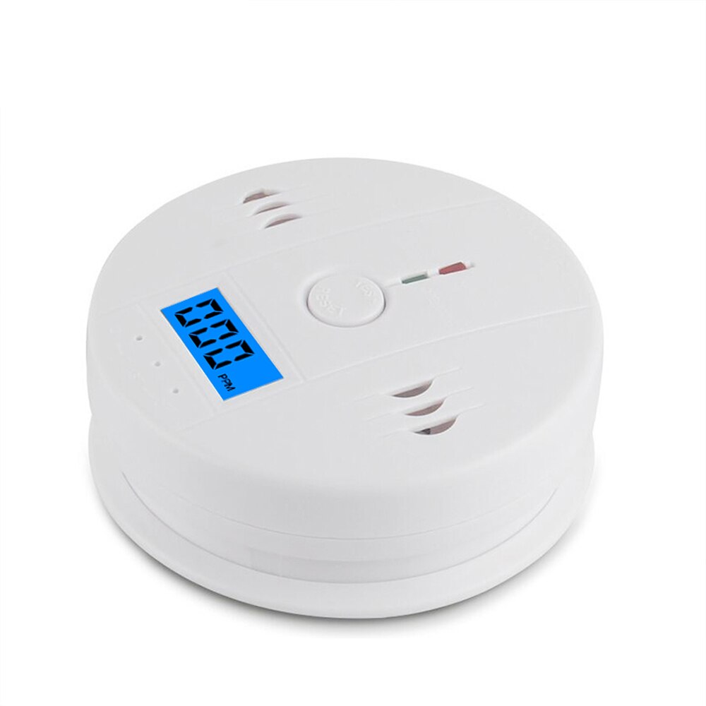 Home Security Independent CO Gas Sensor LCD Digital Screen Carbon Monoxide Environment Detector 85dB Automatic Toxic Gas Alarm