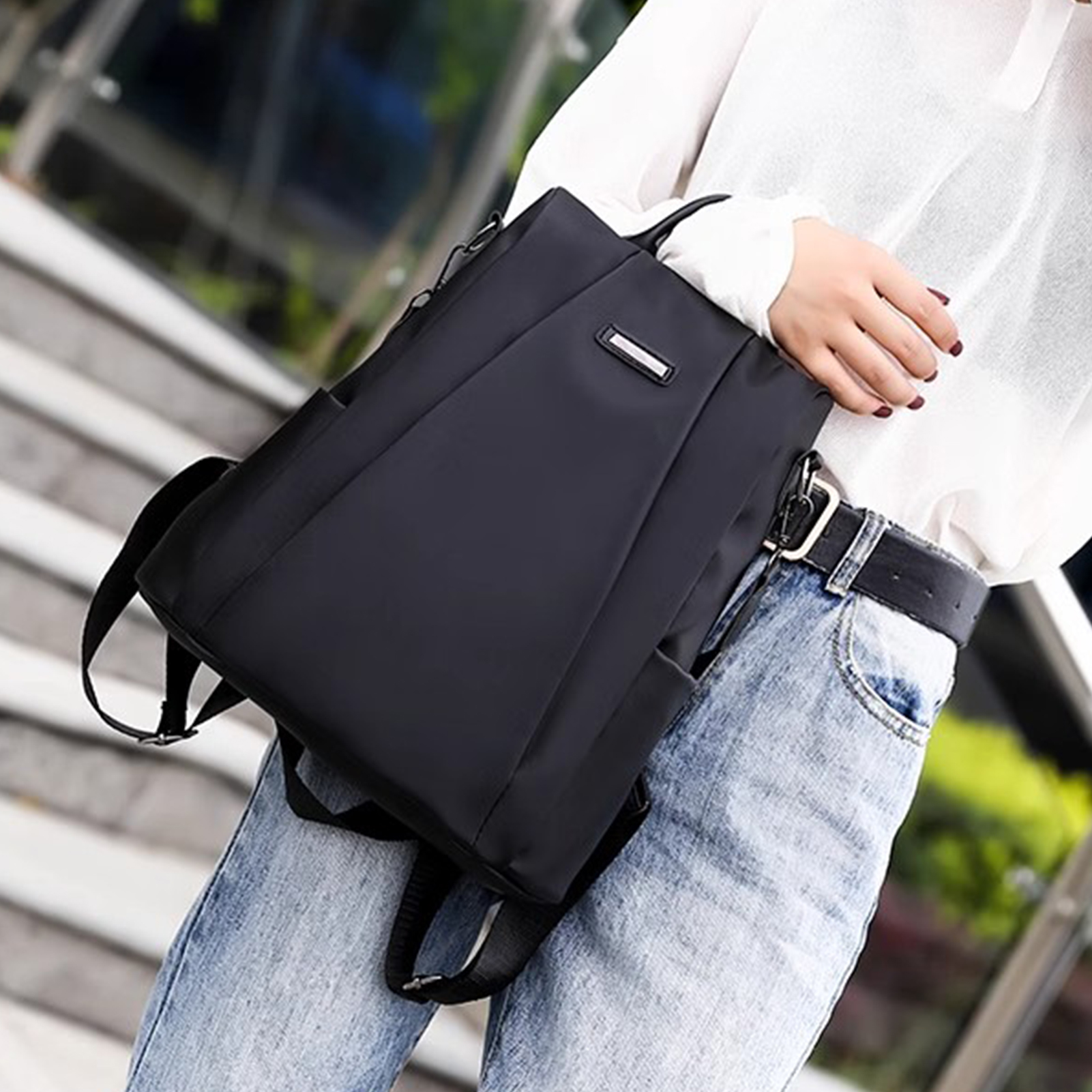 Oxford Cloth Anti Theft Backpack Back Hidden Zipper soft Women Backpack Suitable for Daily Work Travel