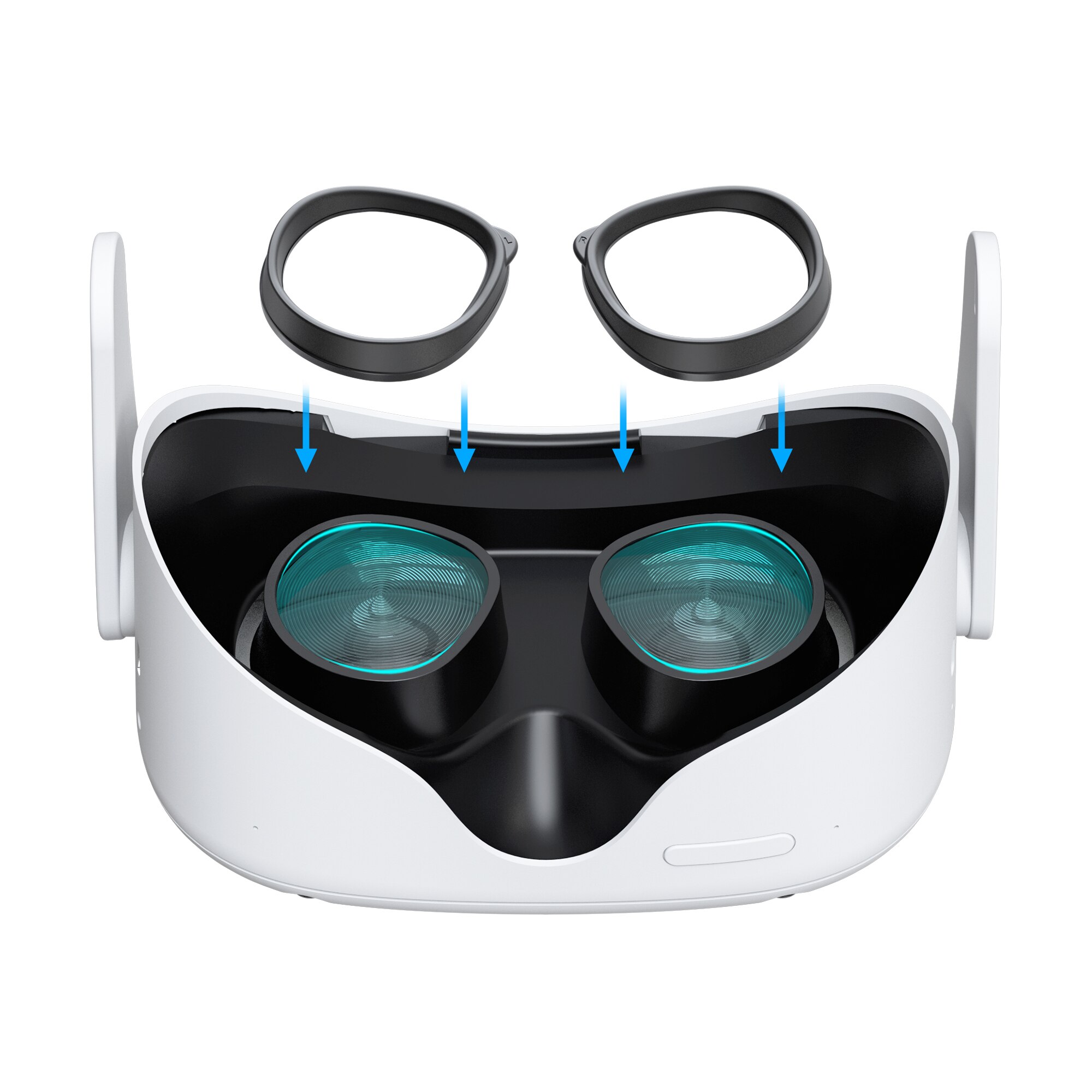 KIWI Entretoise de Lunettes Intégrée pour Oculus/Meta Quest 2/Quest 1/Rift S Protecteur d&#39;objectif Anti-Rayures Empêchant Lunettes Myopie de Rayer l&#39;objectif VR: Default Title