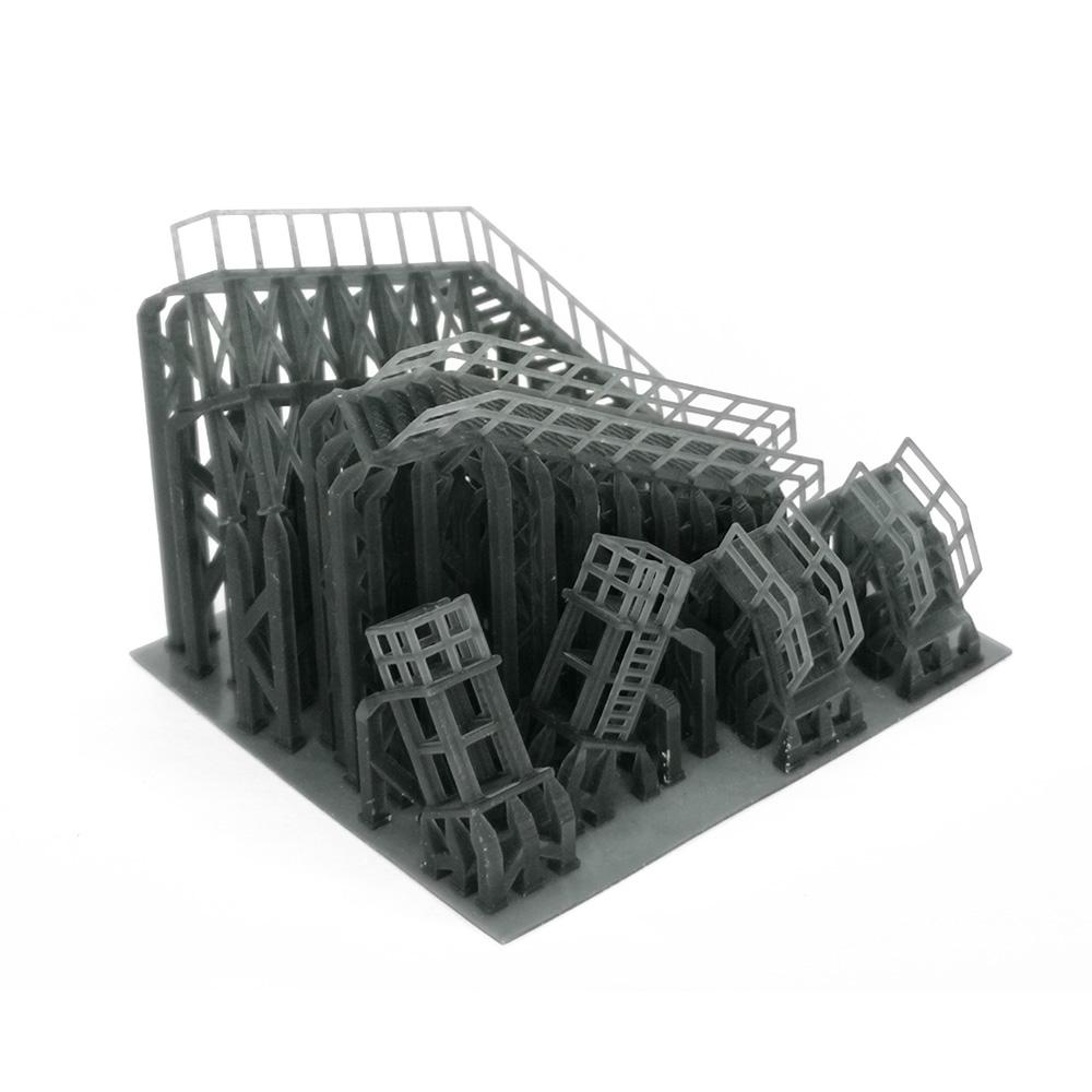 Outland Modellen Industriële Platform & Trappen Set 1:220 Z Schaal Spoorweg Landschap