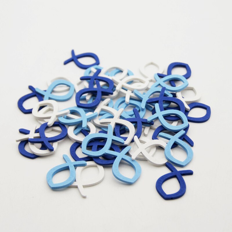 50Pcs Ocean Series Wooden Buttons Mixed Fish Boat Anchor Buttons Scrapbooking DIY Crafts Sewing Handmade Fabric Accessories