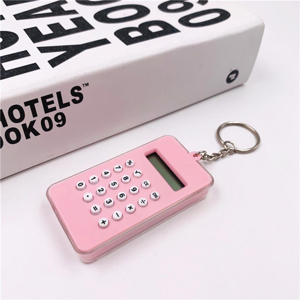 Mini Digital Calculator Kids Electronic Calculator with Keyring ABS Digital Display Pocket Calculator calculadora калькулятор