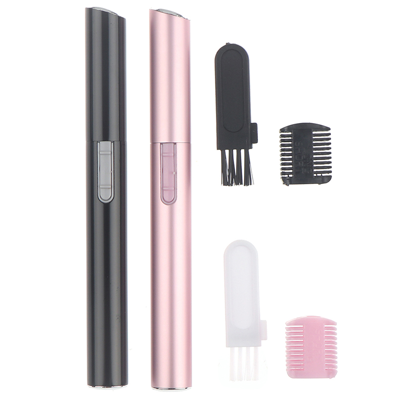 Mini afeitadora corporal portátil para mujeres, tijeras de cejas faciales, práctico, eléctrico, recortador de pelo, removedor de cuchillas, depiladora, 1 Juego