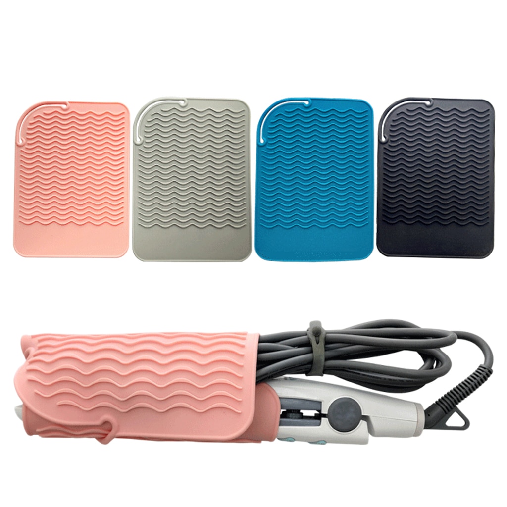 Hair Irons Hair Straightener Heat Proof Mat Hair Drier Non-Slip Pad Large Silicone Heat Proof Mat Soft Heat-resistant Mat