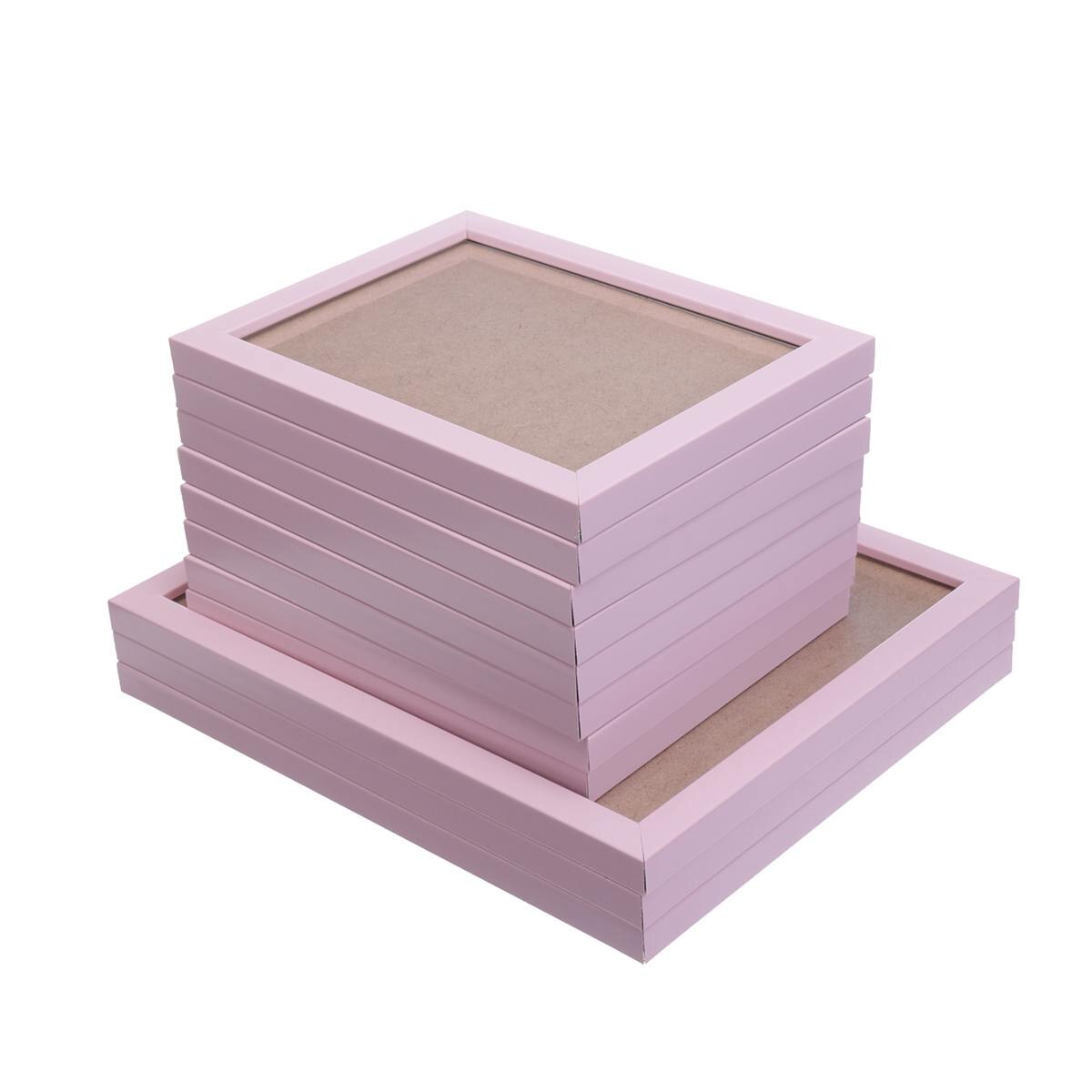 11Pcs DIY Wall Hanging Photo Frame Set Modern Art Home Decor Bedroom Living Room Wall Decoration Family Picture Display: Pink