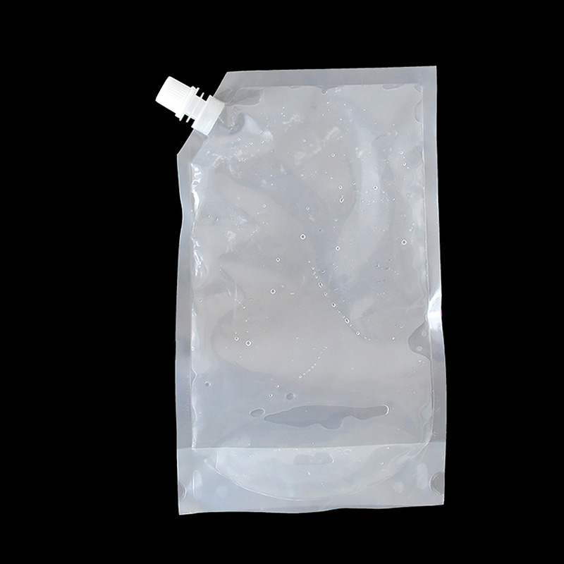 Transparent Plastic Spout Pouch Reusable Durable Plastic Bottle Pouch For Liquid Drink Pouch Sealed Packaging Bag Portable: 1000 ml