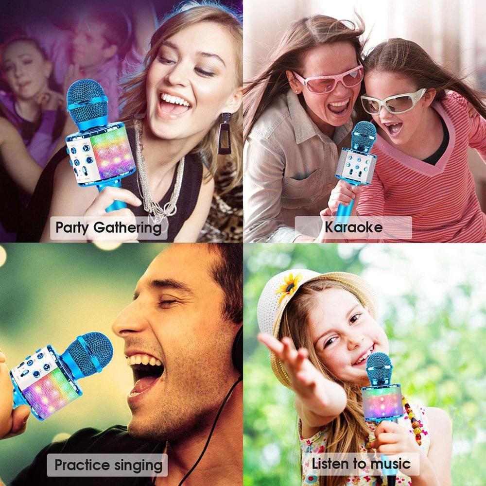 Draagbare Bluetooth Karaoke Microfoon Draadloze Professionele Spreker Thuis Ktv Handheld Microfoon