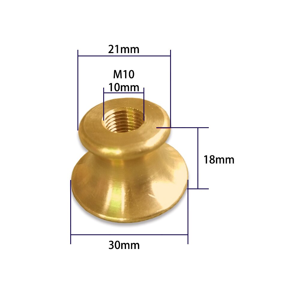 M10 indvendige tænder i-formet led i-formet t-formet tyk skive møtrik konnektor adapter lampe armaturer af ren messing: 30 x 18mm