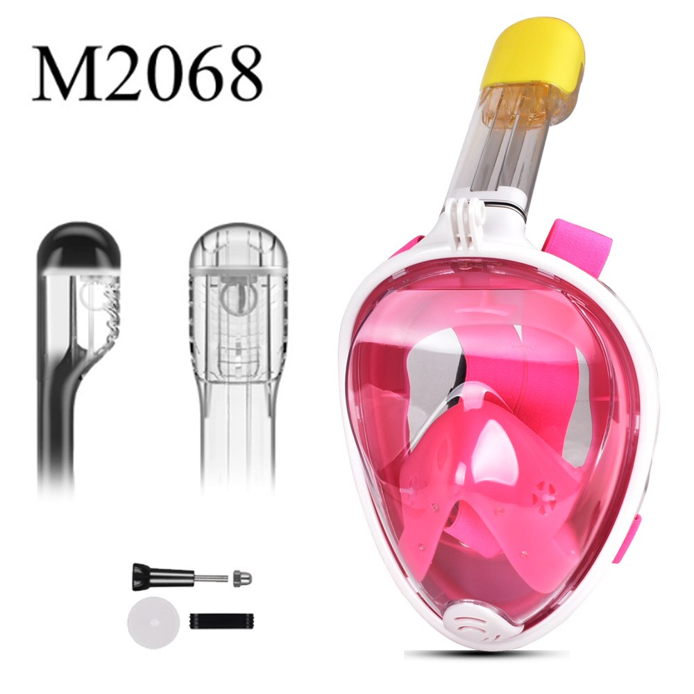 Volledige Gezicht Snorkelen Masker Set Duikbril Onderwater Zwemmen Training Scuba Mergulho Snorkelen Masker Voor Gopro Camera