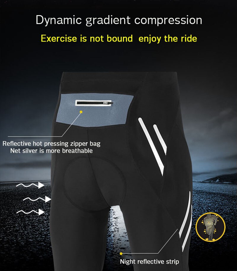 Sport Breathable Men Pants Bike Cycling Pant Cycle Riding Clothing Bicycle Bike Fishing Fitness Black Trousers