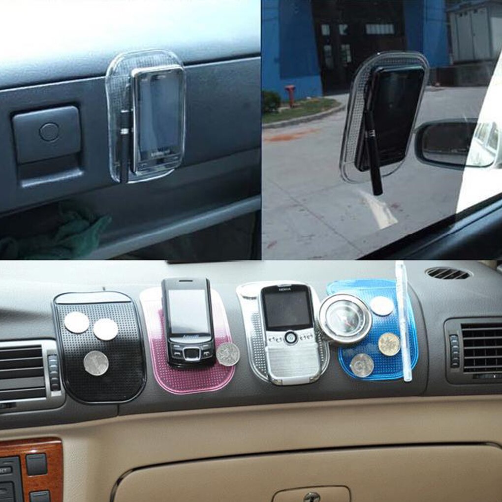 Alfombrilla antideslizante para coche, soporte para teléfono móvil, almohadilla de Gel adhesiva de estilismo, alfombrillas antideslizantes para salpicadero de coche, accesorios de silicona para coche