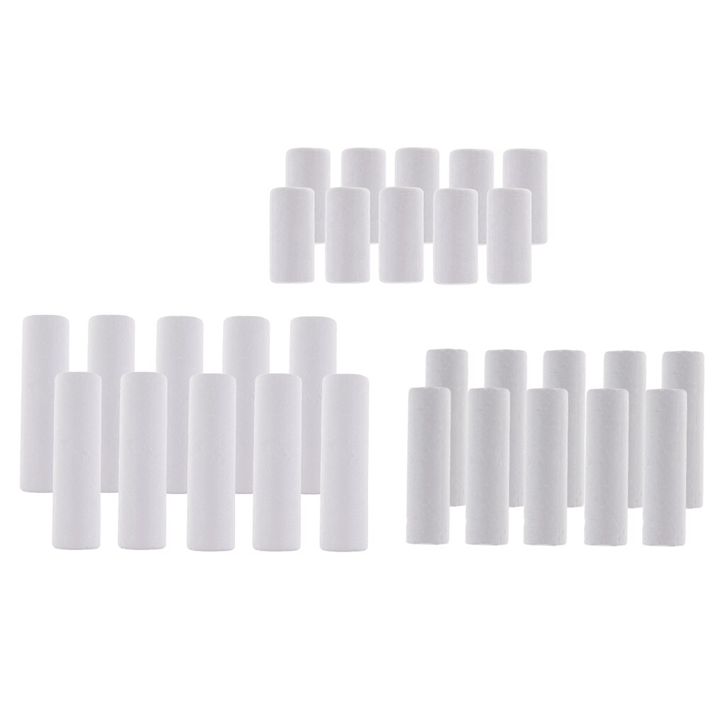 30 peças diy cilindro forma isopor espuma material para ofício 120/90/63mm