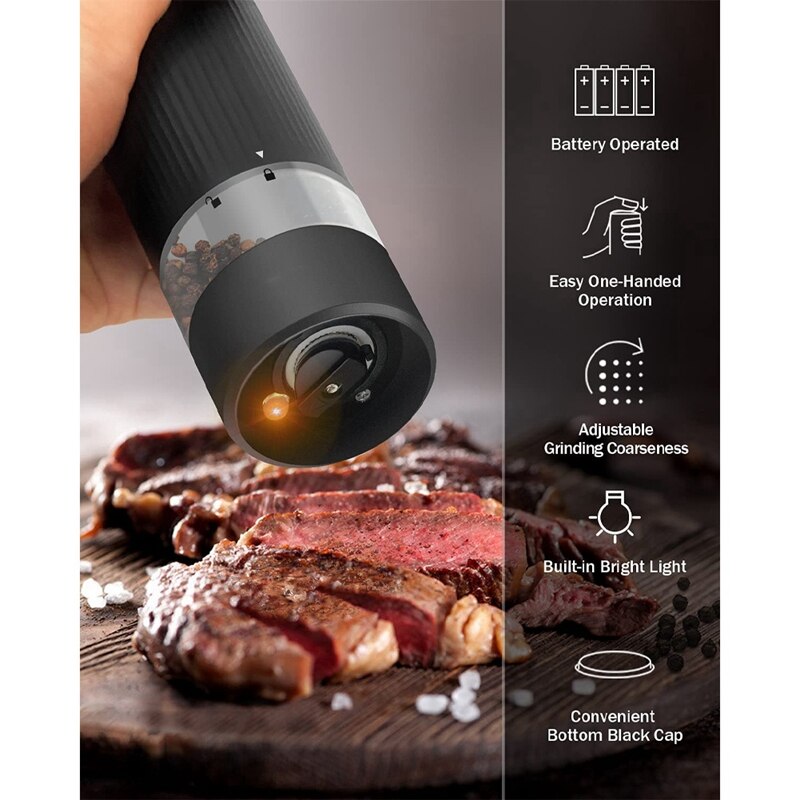 Electric Salt and Pepper Grinder Set, Automatic Pe... – Grandado