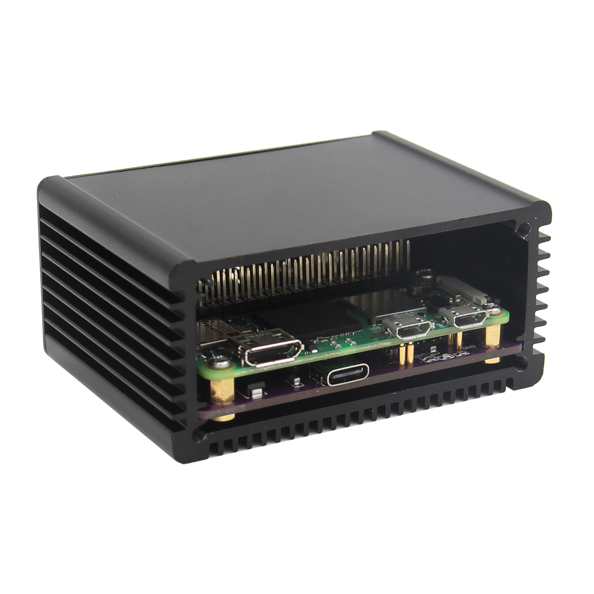 Raspberry pi zero 2 w Gigabit Ethernet Expansion Board with Aluminum Alloy Case (M200)