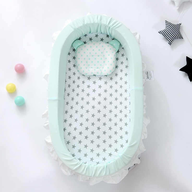Multifunktion babynest seng til dreng transportabel spædbarn bomuld rejse seng vugge vugge nyfødt flytbar baby seng til pige: 6