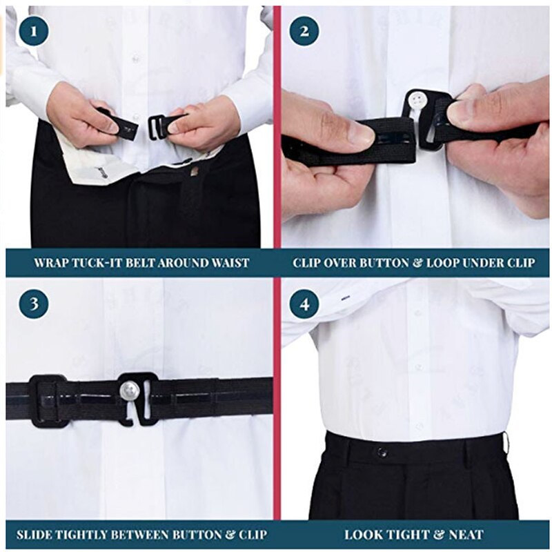 Chemise porte-séjour ceinture réglable antidérapant anti-rides sangles de verrouillage pour femmes hommes EIG88