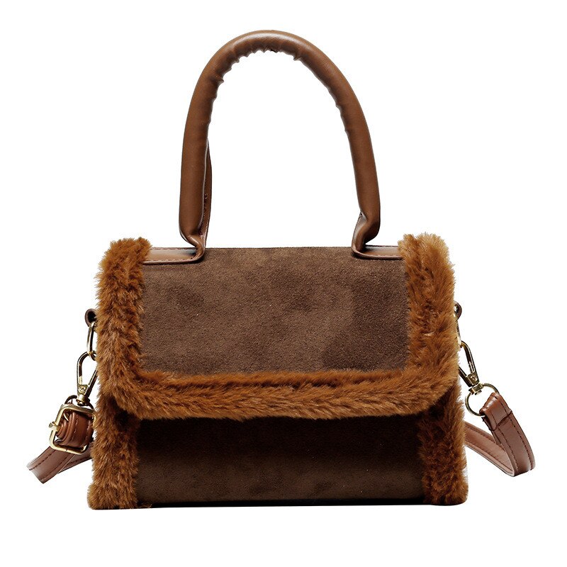 2020 nowe panie PU przekątna mała torba kwadratowa moda okładka typu pluszowa dekoracyjna torebka na wszystkie mecze torba damska na jedno ramię