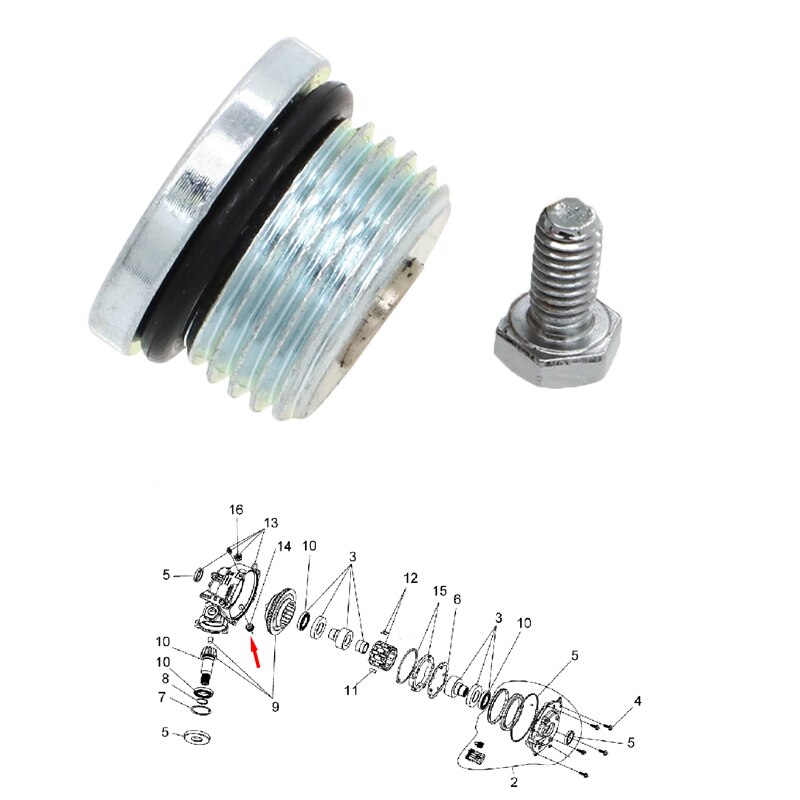 Magnetic Front Diff Drain Plug Bolts For Polaris Sportsman Ranger Scrambler 400 500 700 800 3233794