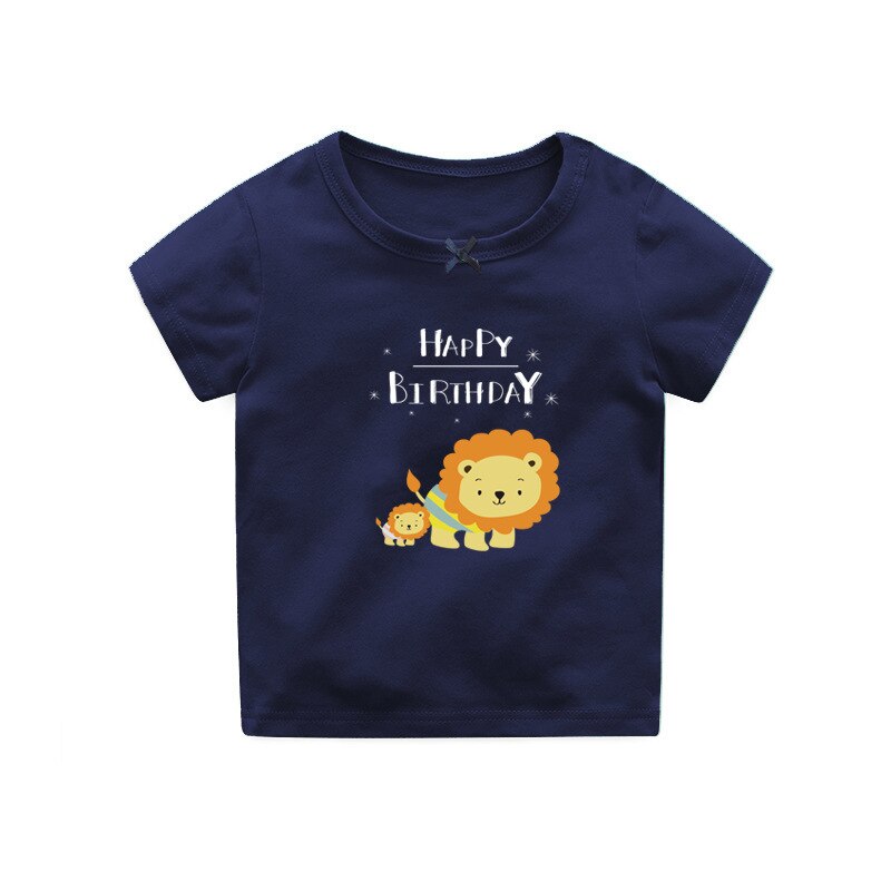 OKLADY Neue Baby Jungen Mädchen T-Hemden Kleinkind Sommer Karikatur Kurzarm T-Shirt Spitzen Baby Geburtstag Anzug Baumwolle t-Shirt