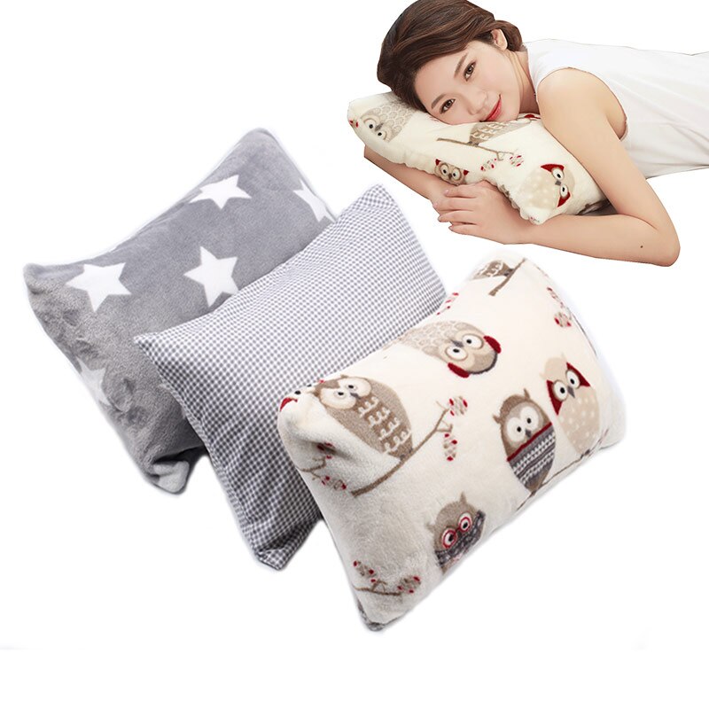 Petit oreiller avec taie d'oreiller doux et noyau complet, pour adulte, repose-sieste, petit oreiller de sommeil, envoyer un sac de rangement en