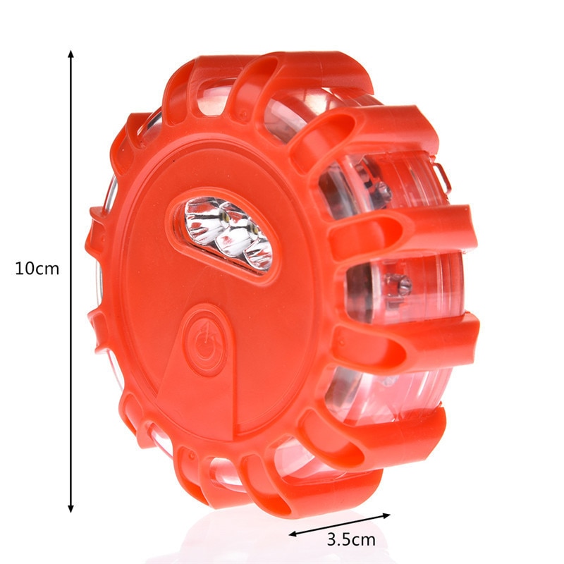 Luz estroboscópica de emergencia para coche, faro redondo de 15 LED, Super brillante, para techo de coche, policía, seguridad en carretera