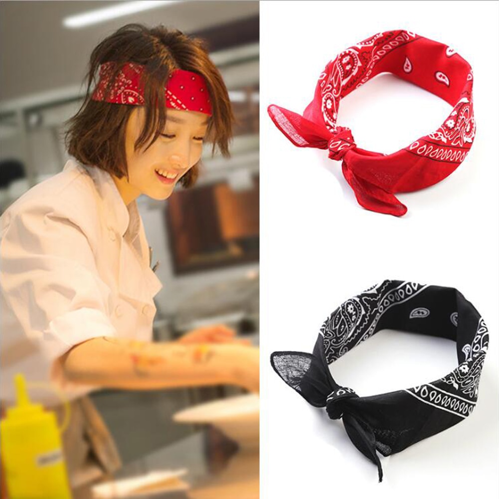 1pc- bands unisex hiphop rode bandana hoofddeksel haar nek sjaal bandana heren vierkante sjaals print zakdoek